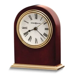 Howard Miller Craven Rosewood And Brass Finish Quartz Clock