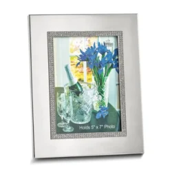 Nickel-plated Glitter Edge 5x7 Photo Frame