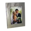 5X7" Silver Plated Frame With Double Ring Icon