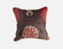 Bear Hug - Linen Look Square Cushion Cover - FINAL SALE