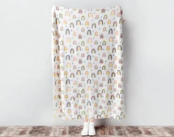 Kid's Fleece Velveteen Throw - Rainbow