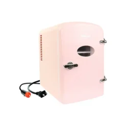 Retro Portable 6-Can AC DC Mini Fridge Cooler 4L