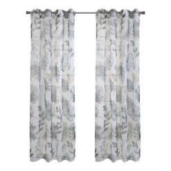 Ankara Sheer Textured Grommet Curtain Panel