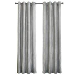 Fosca Light-Filtering Jacquard Grommet Curtain Panel