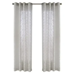 Hershey Sheer Jacquard Grommet Curtain Panel