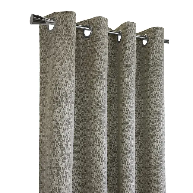 Martel Blackout Jacquard Grommet Curtain Panel 2 Martel Blackout Jacquard Grommet Curtain Panel - Image 2
