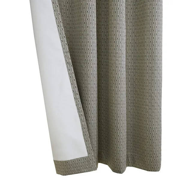 Martel Blackout Jacquard Grommet Curtain Panel 3 Martel Blackout Jacquard Grommet Curtain Panel - Image 3