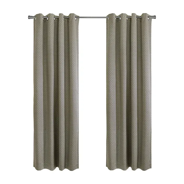 Martel Blackout Jacquard Grommet Curtain Panel 1 Martel Blackout Jacquard Grommet Curtain Panel