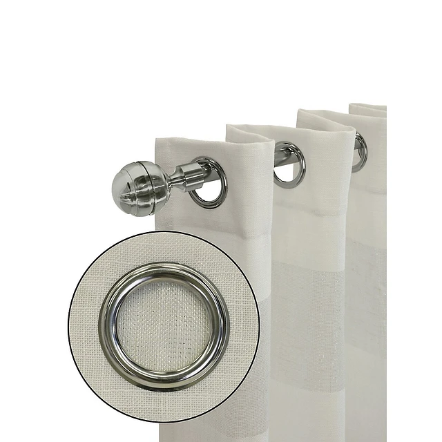 Pomona Sheer Faux-Linen Grommet Curtain Panel 2 Pomona Sheer Faux-Linen Grommet Curtain Panel - Image 2