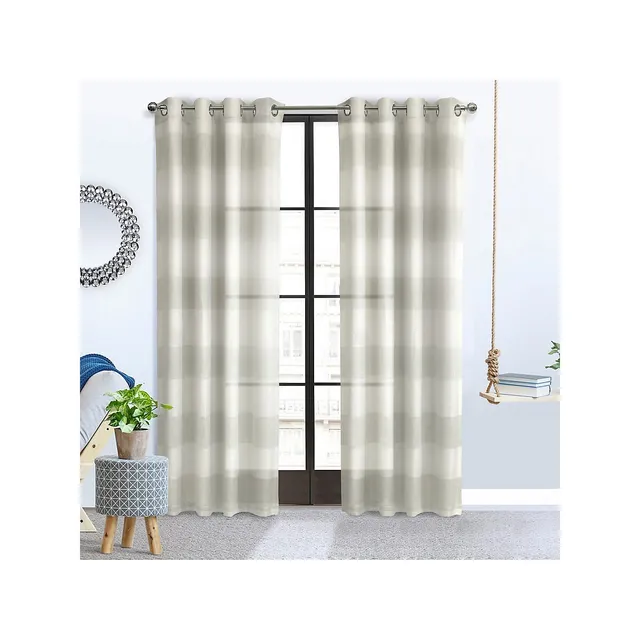Pomona Sheer Faux-Linen Grommet Curtain Panel 3 Pomona Sheer Faux-Linen Grommet Curtain Panel - Image 3