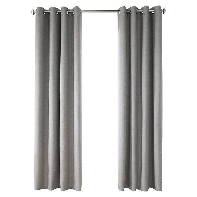 Randy Room-Darkening Textured Grommet Curtain Panel 1 Randy Room-Darkening Textured Grommet Curtain Panel
