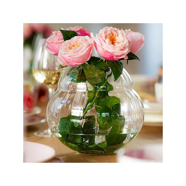 Villeroy & Boch Rose Garden Home Crystal Glass Vase-Hurricane Lamp 2 Villeroy & Boch Rose Garden Home Crystal Glass Vase-Hurricane Lamp - Image 2