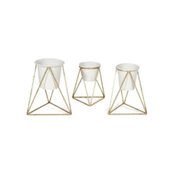 Viola 3-Piece Metal Table Top Planter Set