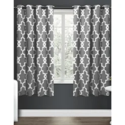 Ironwork Printed Blackout Curtain Panel