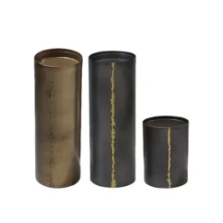 Earth Wind & Fire 3-Piece Metal Pillar Vase Set