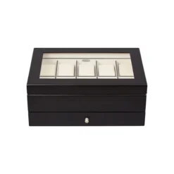 Grant Glass Top Wooden Watch Box