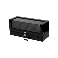 Langdon Glass Top Locking Four Watch Winder