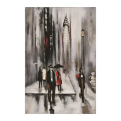 Bustling City II Hand-Painted Art