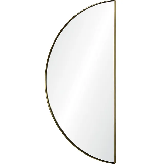 Modern Glamour Half-Moon Framed Semi-circle Wall Mirror 2 Modern Glamour Half-Moon Framed Semi-circle Wall Mirror - Image 2