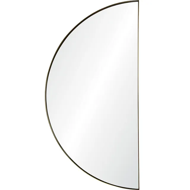 Modern Glamour Half-Moon Framed Semi-circle Wall Mirror 1 Modern Glamour Half-Moon Framed Semi-circle Wall Mirror