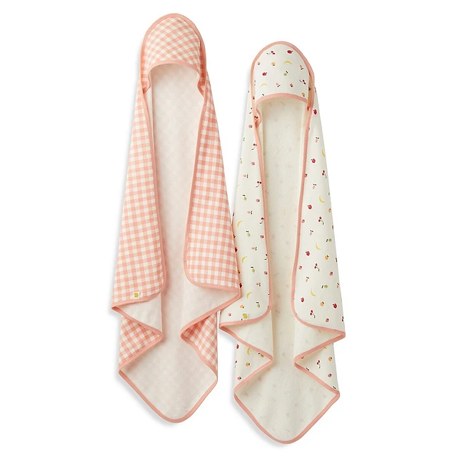 Baby's Organic Cotton 2-Pack Hooded Towels 1 Baby's Organic Cotton 2-Pack Hooded Towels