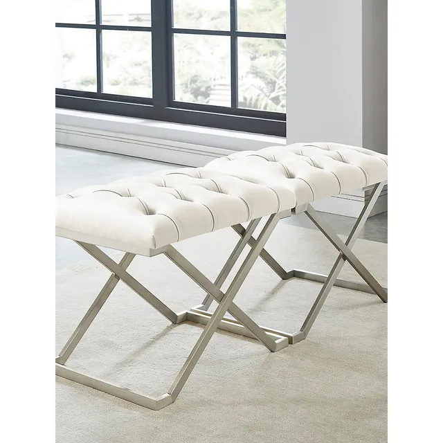 Tufted Velvet Bench 4 Tufted Velvet Bench - Image 4