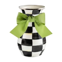 Courtly Check Enamel Vase