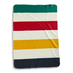 Multistripe Fleece Throw