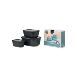 Mepal Cirqula 3-Piece Rectangular Deep Bowl Set