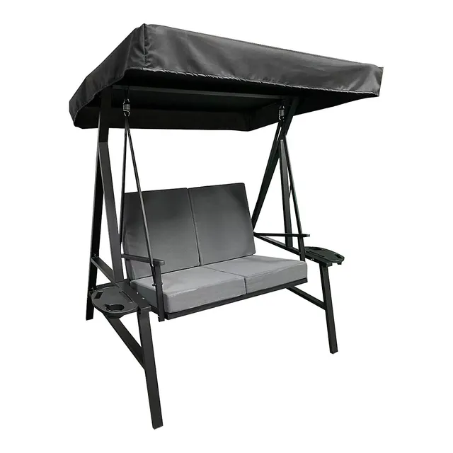 Deluxe Cushioned Two-Seater Patio Swing 1 Deluxe Cushioned Two-Seater Patio Swing