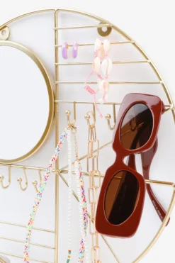 Ardene Jewelry Organizer With Mirror In Gold