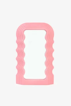Ardene Pink Wavy Frame Mirror In Lt. Pink