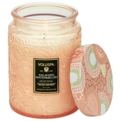 VOLUSPA Kalahari Watermelon Glass Jar Candle 18 Oz/ 510 G 1-wick Candle